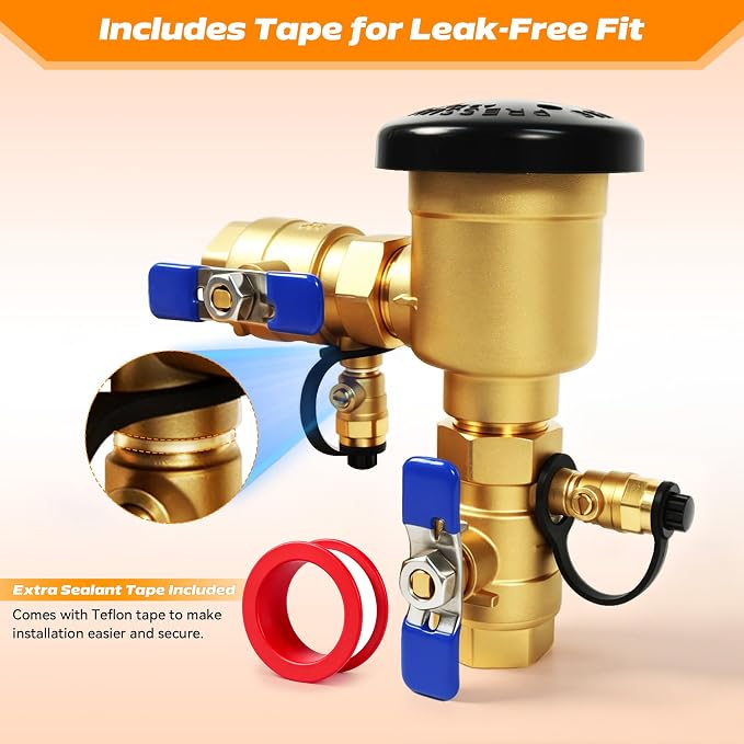 1" Brass Pressure Vacuum Breaker, 400 PSI Backflow Preventer Valve | Irrigation - Image 6