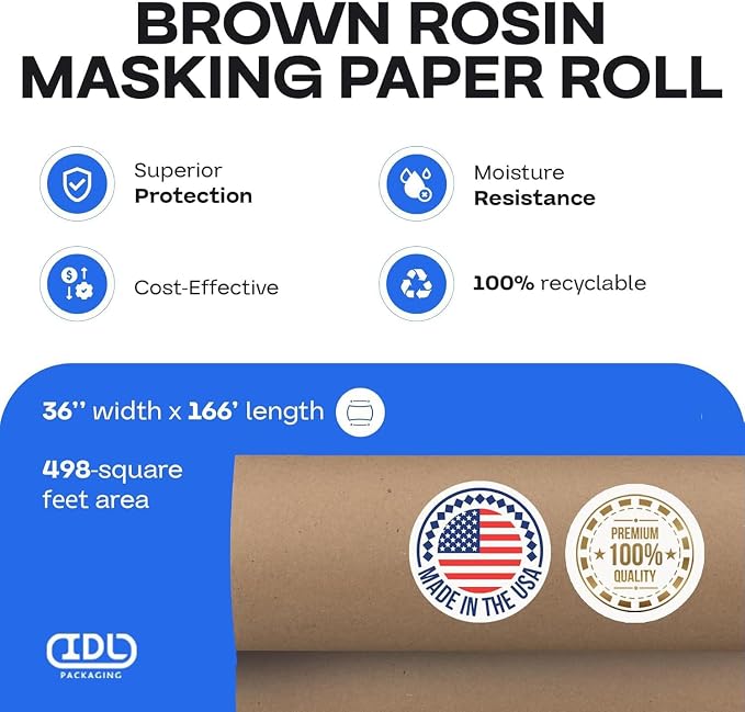 Brown Rosin Masking Paper 36" x 1992", 66 lb - Image 2