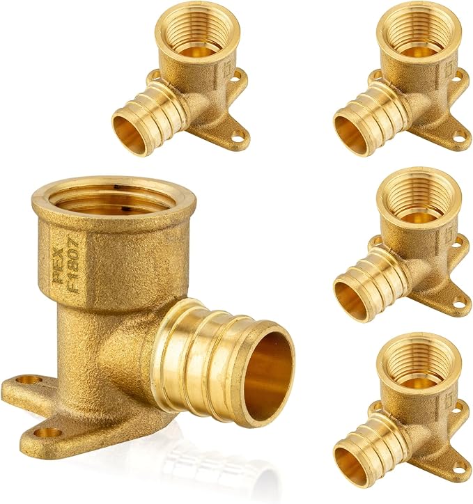5Pack Seelink PEX Fittings, 3/4" PEX x 1/2" Female NPT Drop Ear Elbow | PEX by Seelink