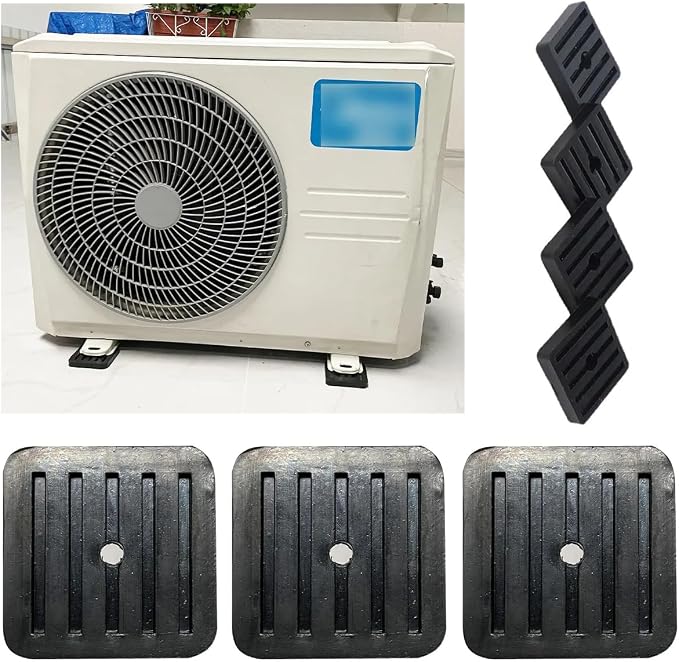 4 Pack Mini Split Anti-Vibration Pads Wall Mounting Bracket Isolator Rubber Pad - Image 6