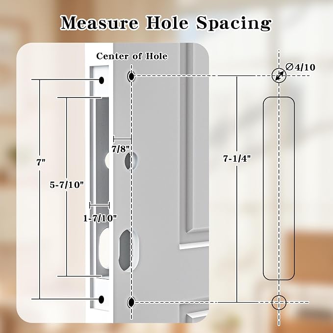 Storm Door Handle Complete Set, Mortise Keyed Lever Mount Latch withDeadbolt | - Image 11