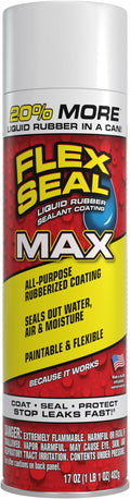 Flex Seal MAX, 17 oz, Stop Leaks Instantly, Waterproof Rubber Spray On Sealant by FlexSealProducts