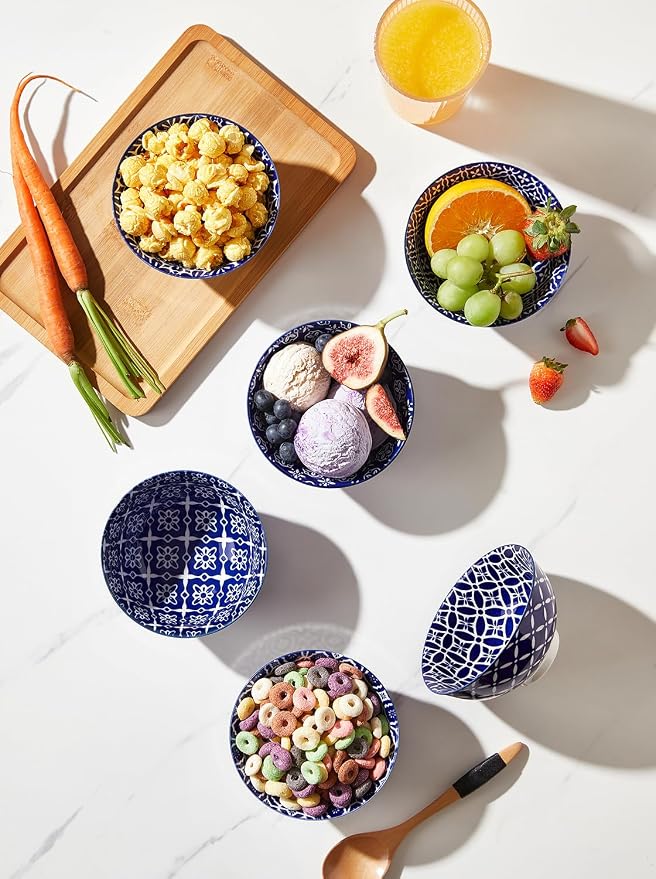 Metahom Small Bowls Set of 6, Ceramic Dessert Bowls, 10 Oz, Condiments - Image 4