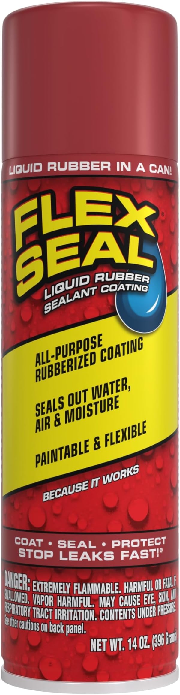 Flex Seal, 14 oz, Stop Leaks Instantly, Waterproof Rubber Spray On Sealant by FlexSealProducts