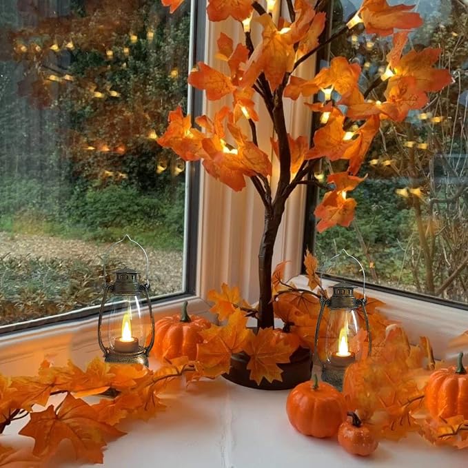 Mini Lanterns Small Lantern Decorative Indoor Outdoor Hanging Ornaments LED - Image 5