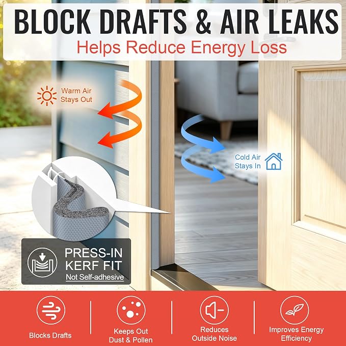 Litaibai 26 ft Kerf Weather Stripping Door Seal - Image 3