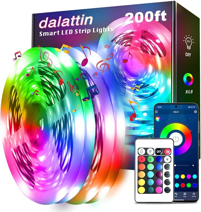 dalattin Led Strip Lights 200ft, Led Lights by dalattin