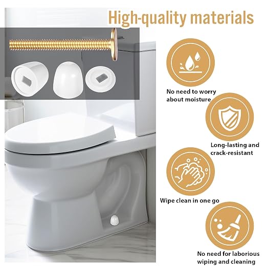 2 PCS Toilet Floor Bolts and Caps Closet, Universal Toilet Bowl to Floors Bolt - Image 3