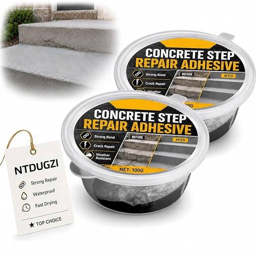 Concrete Step Repair Adhesive Crack Filler Cement Patch Sealer by Unknown
