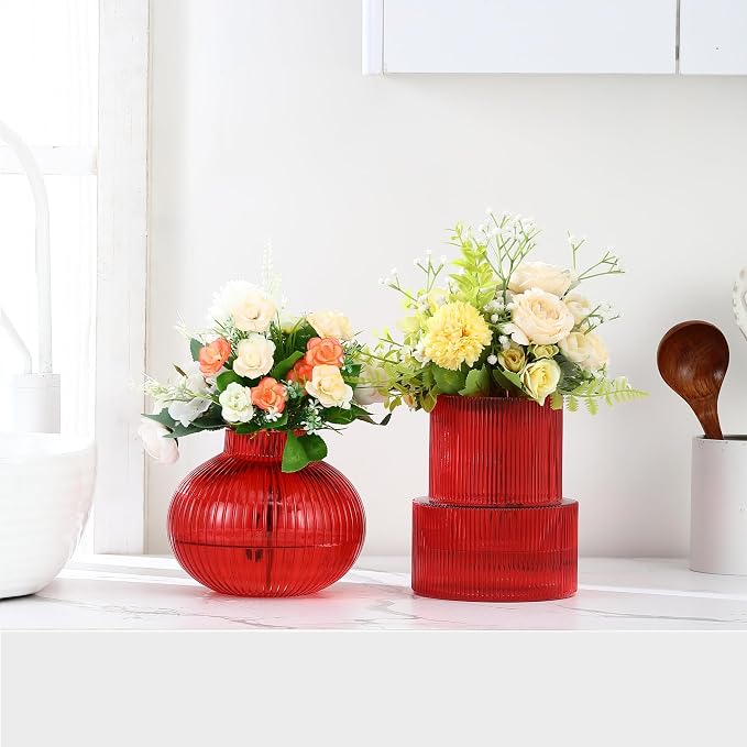 Ribbed Glass Vases, Modern Vase - Image 6