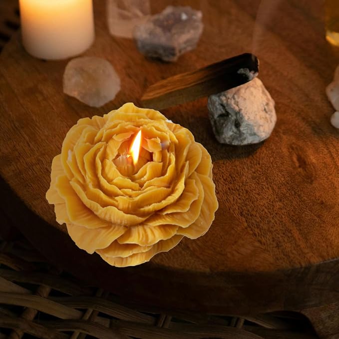 Peony Flower Shape Candle, Soy Wax Scented Decor - Image 6
