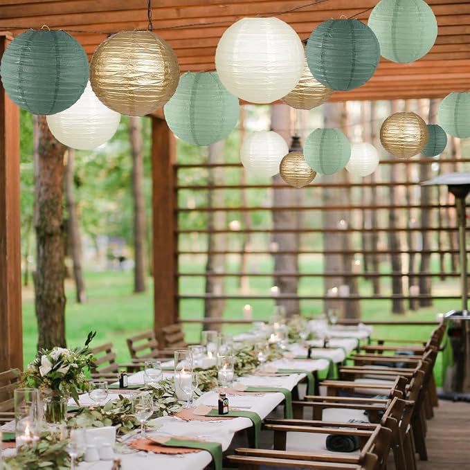 Paper Lanterns Decorative, Round Hanging Paper Lanterns Decorations - Image 4