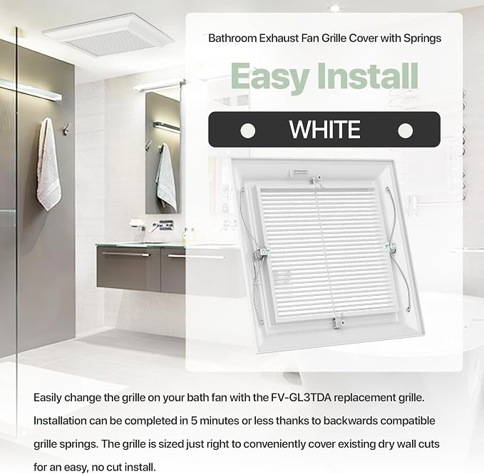 13" x 13" Replacement Vent Fan Grille Cover - Image 5