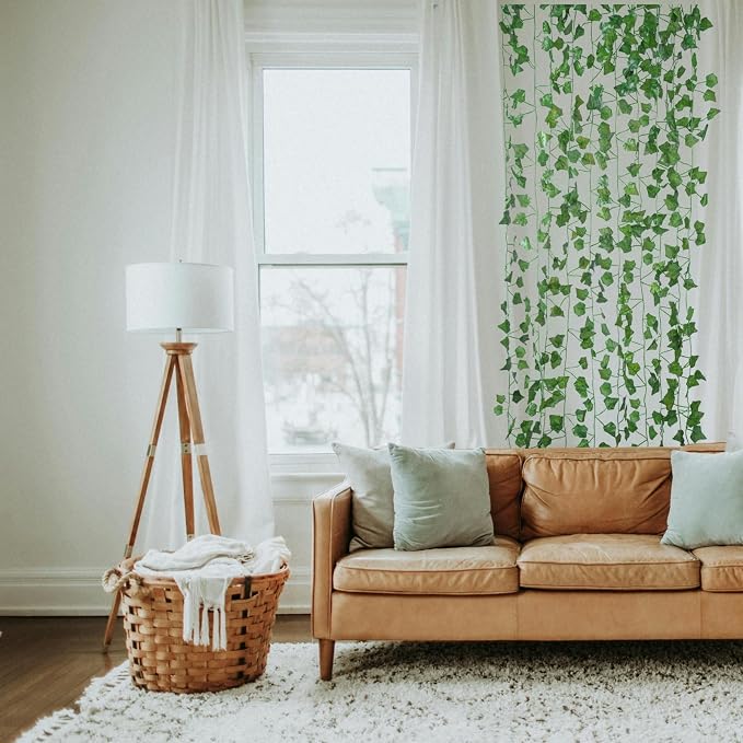 Freyalife Fake Vines for Room Decor Artificial Ivy Leaves Hanging Greenery - Image 6