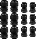 12 Pcs 3/4"+1/2" NPT Nylon Cable Glands Black Cable Cord Connector | IP68 by Kyuionty