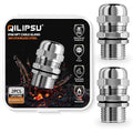 QILIPSU 2pcs 1/2" NPT 304 Stainless Steel Cable Gland Waterproof IP68 Metal by QILIPSU