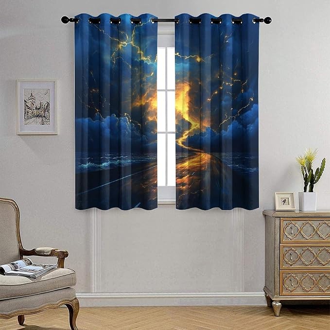 Nature Tornado Lightning Blackout Curtains - Image 4