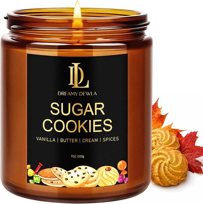 DL DREAMY DEWLA Fall Candle, Sugar Cookies Scented by DLDREAMYDEWLA