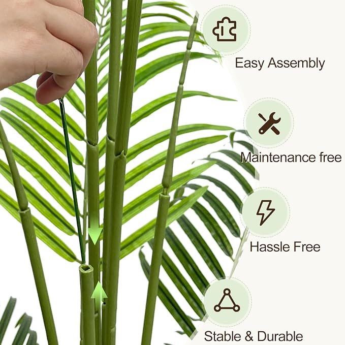 5ft Artificial Palm Tree Indoor Plant Tall Fake Tropical Paradise Palm Tree in - Image 8