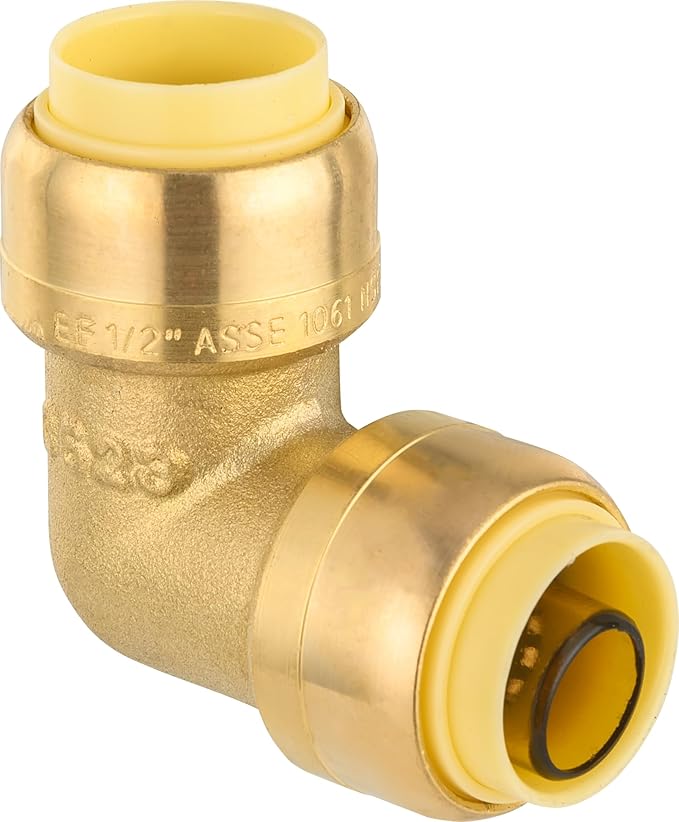 EFIELD 1/2-inch 90-Degree Elbow, Push-Fit Brass Fittings to Connect Copper by EFIELDPEXTUBING