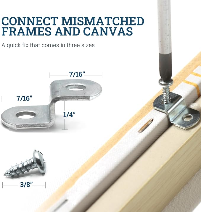 PHS Canvas Offset Clips, 1/8 to 1/2 in, 60 Piece Variety Pack - Image 3
