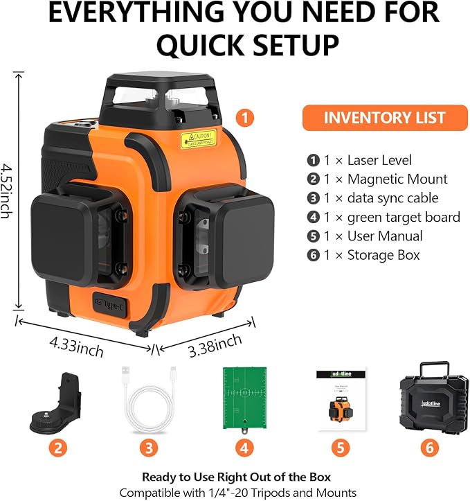 360° Lasers Level Self Leveling laser levels Professional tools | 3x360° laser - Image 6