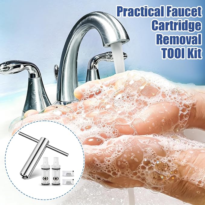 Enhon 2 Faucet Cartridges, Removal Tool, Compatible - Image 6