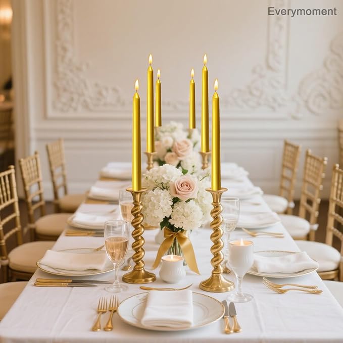 Everymoment Gold Taper Candles - Image 6