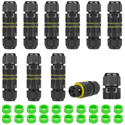 Linkstyle 10PCS 3 Pole M16 Wire Connector Waterproof IP68 External Electrical by Linkstyle
