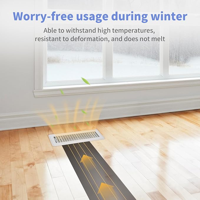 Howeall 2" x 10" 2 Pack Floor Vents Floor Registers, Heavy Duty Metal Heat Air - Image 5