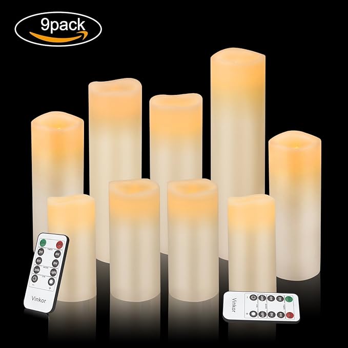 Flameless Candles Battery Operated Candles Real Wax Pillar LED Candles - Image 2