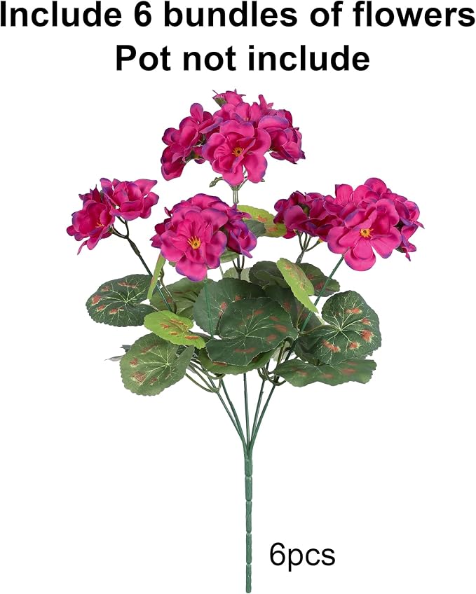 Artificial Geranium Fake Flowers - Image 5