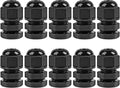 XHF 10 Pcs 1/4" IP68 Strain Relief Nylon Cord Grip NPT Cable Glands Adjustable by XHF