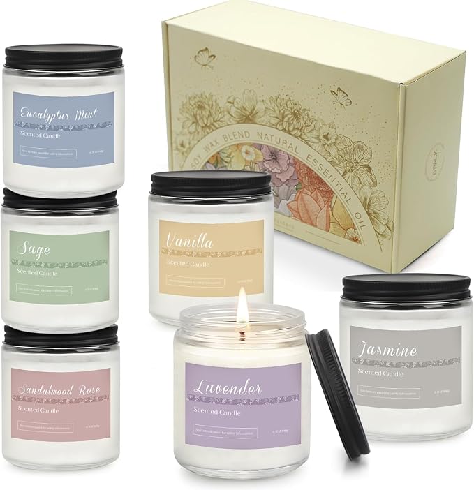 Scented Candles Gift Set for Women, Sandalwood Rose & Eucalyptus Mint. 42 oz - Image 9