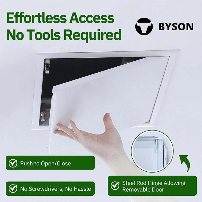 Byson Metal Access Panel – Push-to-Open Access Door – Plumbing Access Panel - Image 4