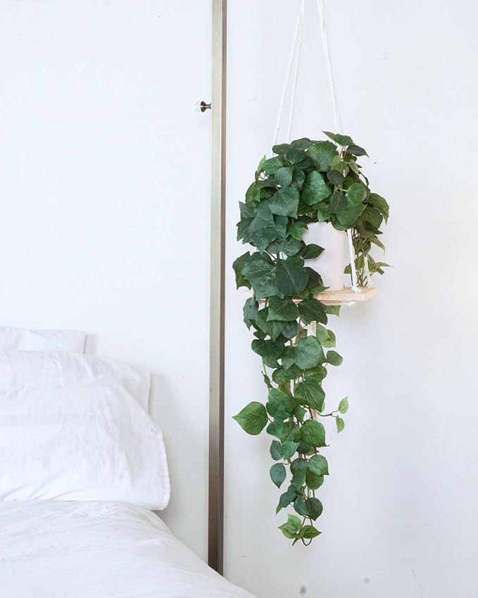 Retrograde 32" Fake Plant Silk Faux Pothos Ivy Plant Indoor | Removable Pot - Image 2