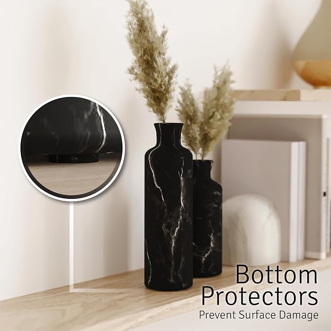 Creative Scents Black Marble Look 3pc Vase Set – Boho Vases - Image 7