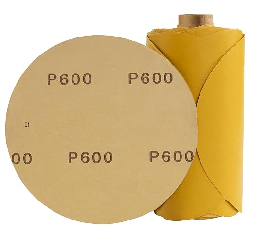 100 PCS 6 Inch PSA Sanding Discs 600 Grit Adhesive Backed Sandpaper Roll by LuckyGuard