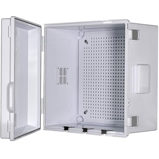 ABS Electrical Junction Box, Ventilated Design, Cable Grommets, IP65 Waterproof by ANIMACYN