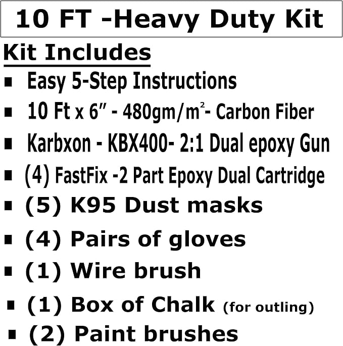 Concrete Crack Repair KIT-Carbon Fiber Concrete reinforcing Fiber - Image 2