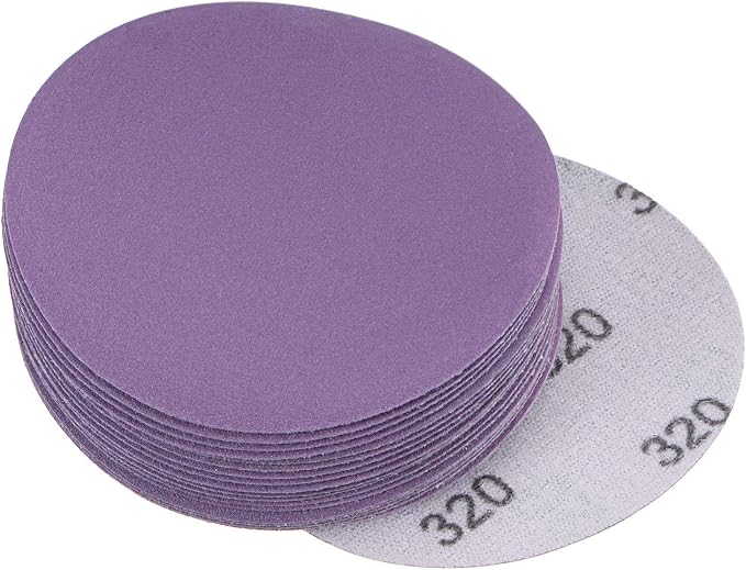 uxcell 20Pcs 3-Inch Purple Sanding Discs 320 Grits Hook and Loop Professional by uxcell