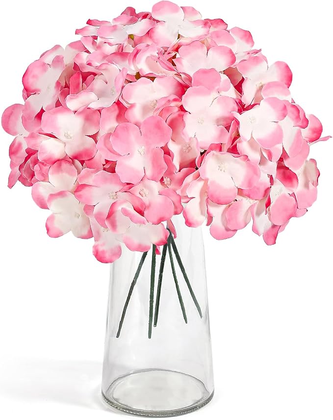 Auihiay 64Pcs Hydrangea Artificial Flowers Bulk, Faux Hydrangeas Heads | - Image 4