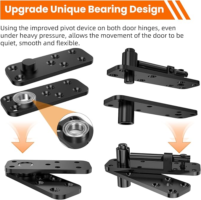 Hidden Door Hinge Pivot Hinge, 570LBS Load-Bearing Heavy Duty Pivot Door - Image 4