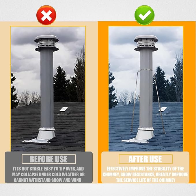 Extended Roof Chimney Support Bracket Compatible - Image 4