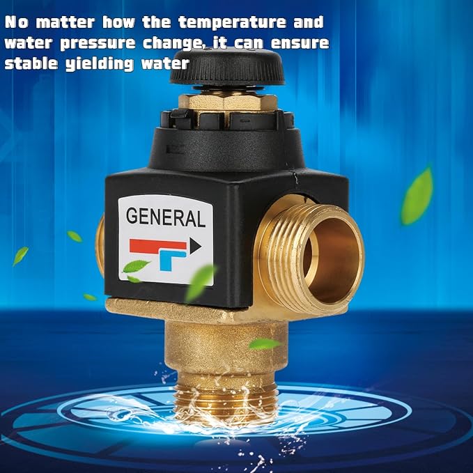 3-Way Mixing Valve 3/4 Mixing Valve DN20 Male Thread Brass Thermostatic Mixing - Image 8
