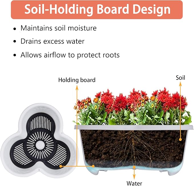 VECELO 7 Tier Vertical Garden Planter, Self Watering Stackable Planters - Image 4