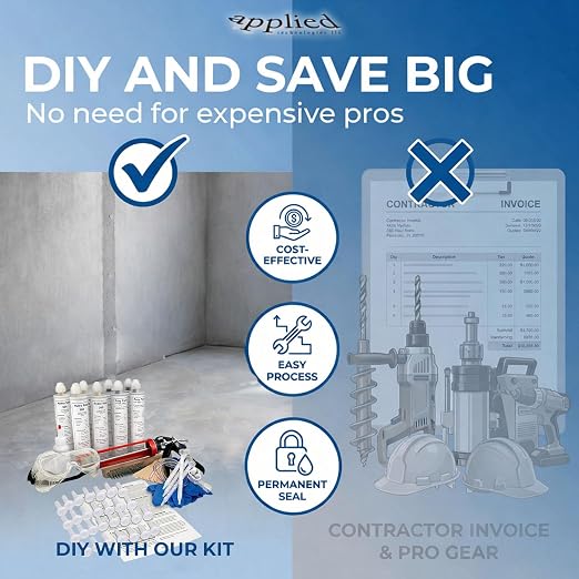 Fast Set Foundation Crack Injection Repair Kit, 20ft | Rapid-Curing Resin Fills - Image 3