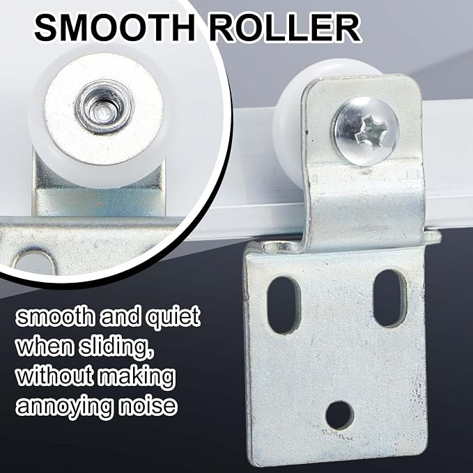 Blulu 8 Set Sliding Closet Door Roller Kit 1/2 Inch and 3/8 Inch Offset Include - Image 4