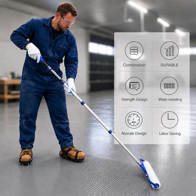 Epoxy & Self Leveling Cement Flooring Tool Kit withTelescopic Extension Pole - Image 6