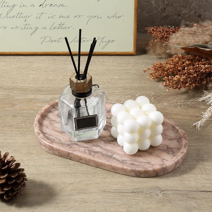 Natural Marble Decorative Tray Stone Plate, Catchall Tray - Image 4